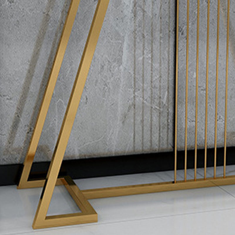 Modern Iron Console Sofa Table Rectangle Marble Console Accent Table for Hall