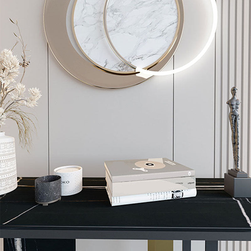 Modern Stone Console Table 14" W Stain Resistant Accent Table for Hall