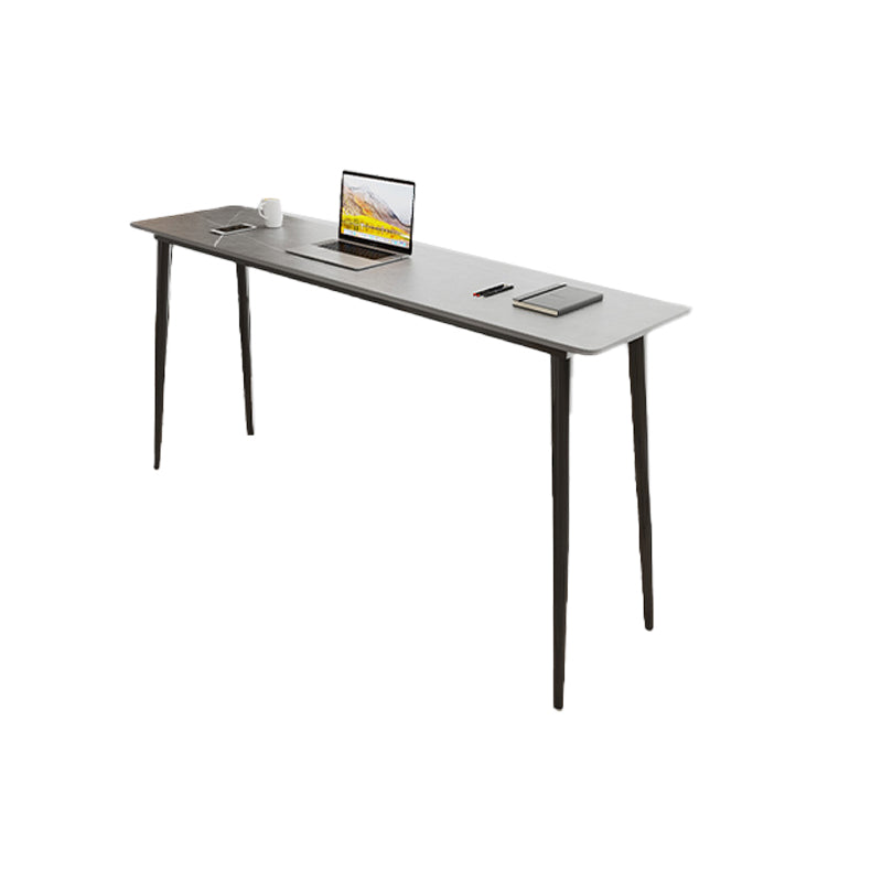 Modern Style Bar Table Rectangle Stone Bar Dining Table with 4 Legs