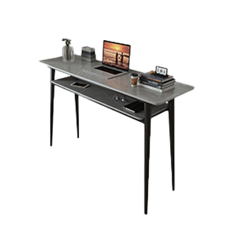 Modern Style Bar Table Rectangle Stone Bar Dining Table with 4 Legs