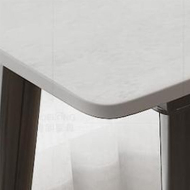 Modern Style Bar Table Rectangle Stone Bar Dining Table with 4 Legs