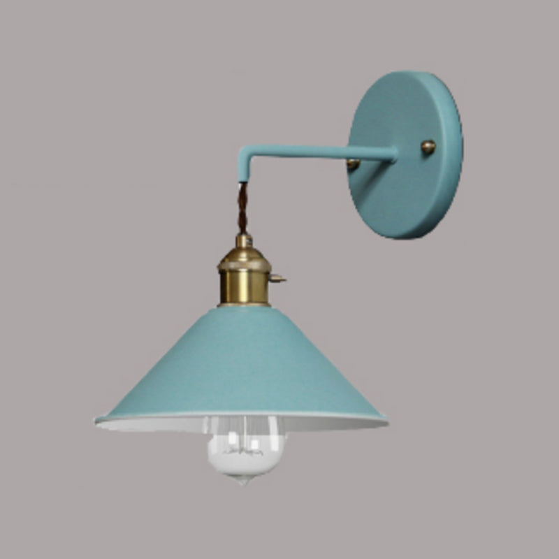 1-Light Cone Wall Light Sconce Modern Style Metal Wall Lighting