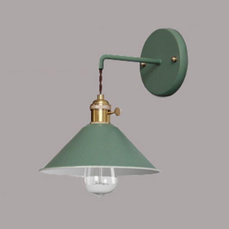 1-Light Cone Wall Light Sconce Modern Style Metal Wall Lighting
