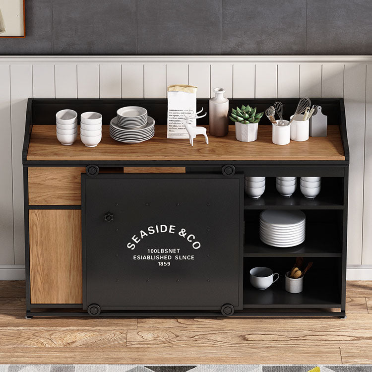 Modern Engineered Wood Sideboard Sliding Doors Sideboard for Living Room