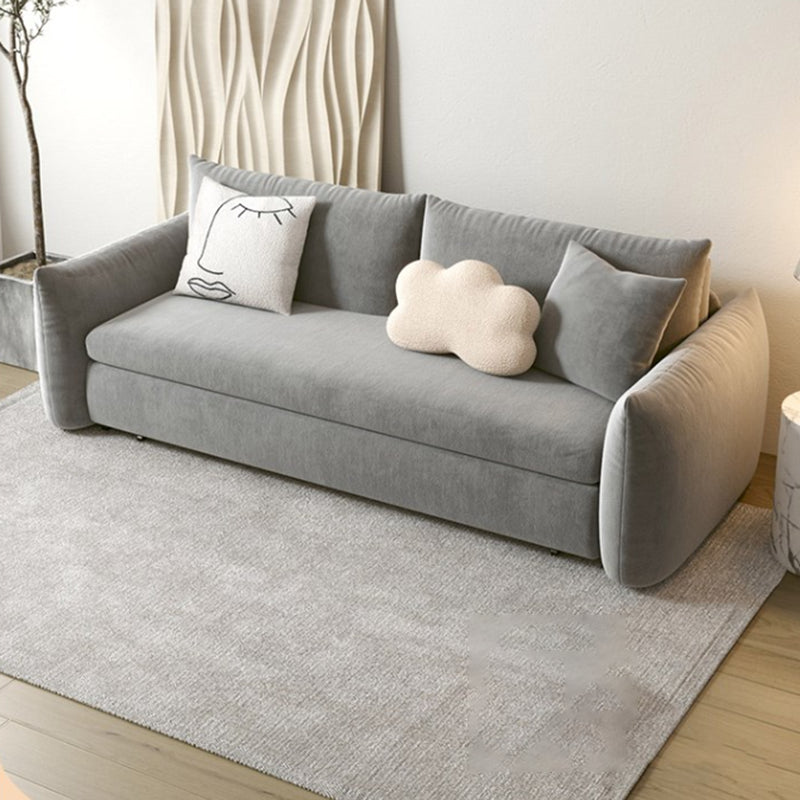 Velvet Sofa Bed with Square Arm Convertible 35.43" D Sofa for Living Room
