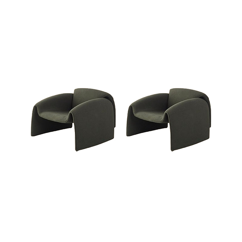 Nordic Living Room Arms Included Fixed Back Sled Accent Armchair