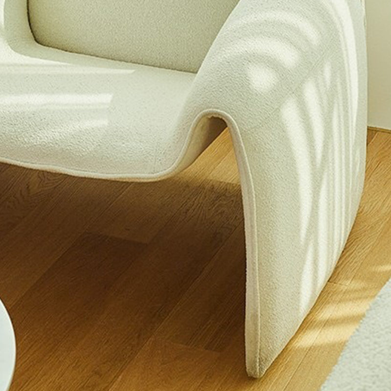 Nordic Living Room Arms Included Fixed Back Sled Accent Armchair