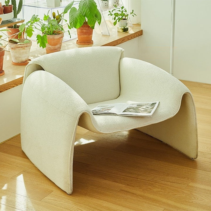 Nordic Living Room Arms Included Fixed Back Sled Accent Armchair
