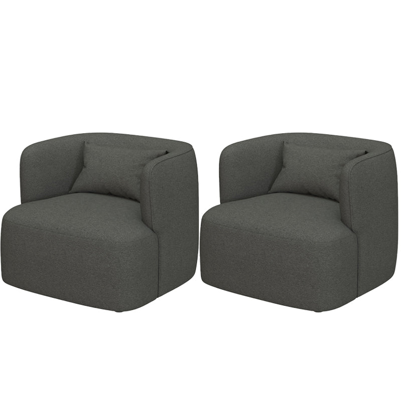 Nordic Arms Included with Pillow Fixed Back Living Room Accent Armchair