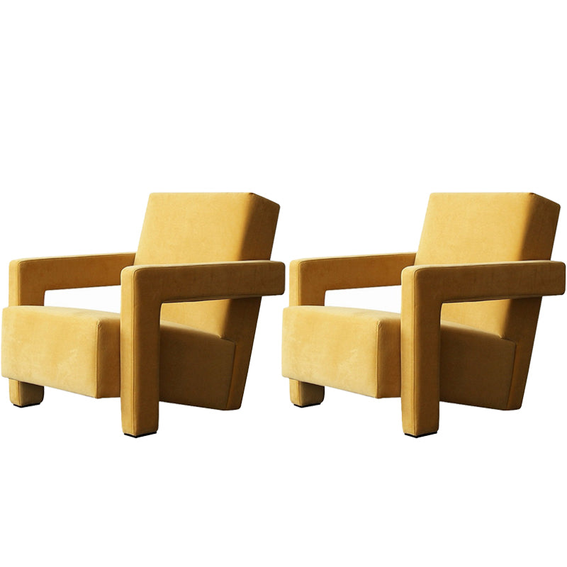 Nordic Square Arms Fabric Arms Included Fixed Back Accent Room Chair