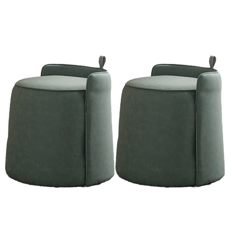 Nordic Parsons Chair Vanity Bonded Leather Armless Vanity Chair