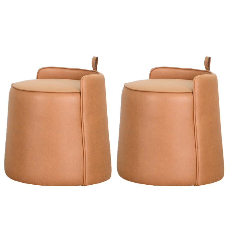 Nordic Parsons Chair Vanity Bonded Leather Armless Vanity Chair