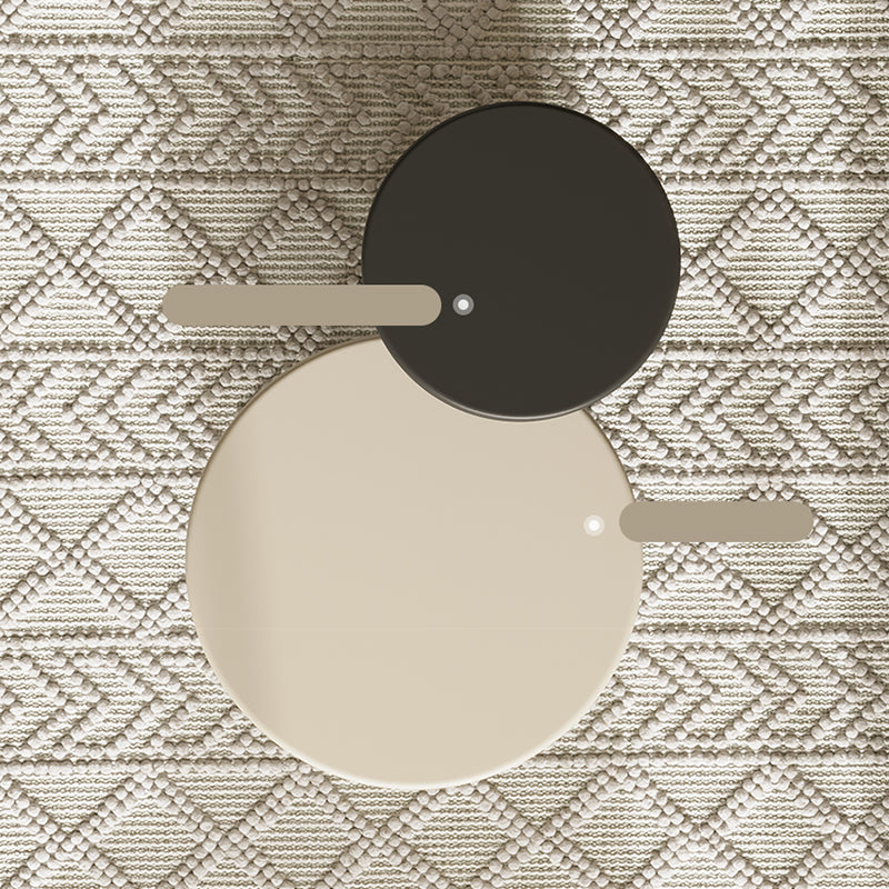 Contemporary Round Coffee Table Wooden Cocktail Table with 3 Legs