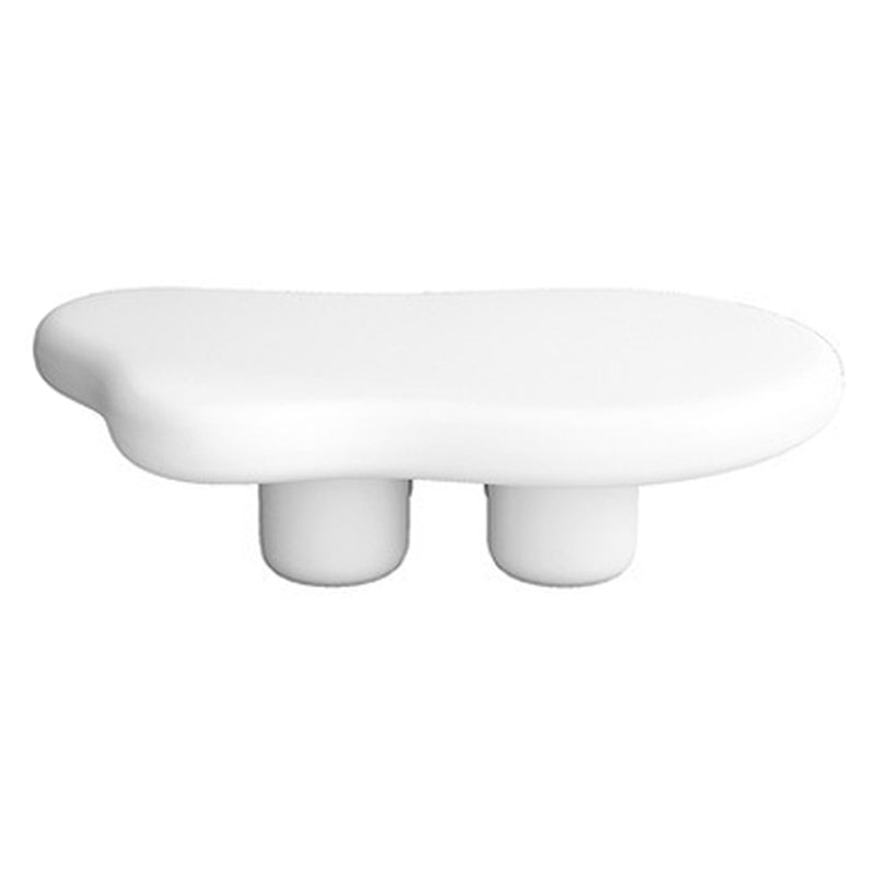 Scandinavian 4 Legs Coffee Table Free form Wooden Cocktail Table in White