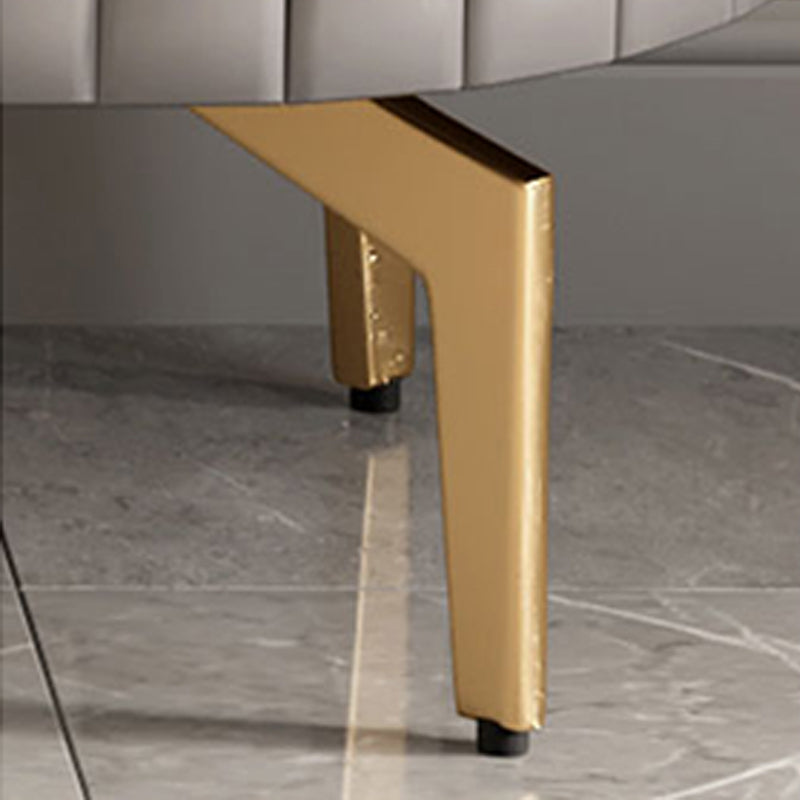 4 Legs Metal Coffee Table Draw included Oval Single Cocktail Table