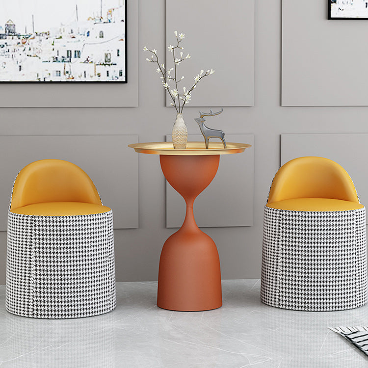 Mid-Century Modern Iron Coffee Cocktail Table Pedestal Cocktail Table