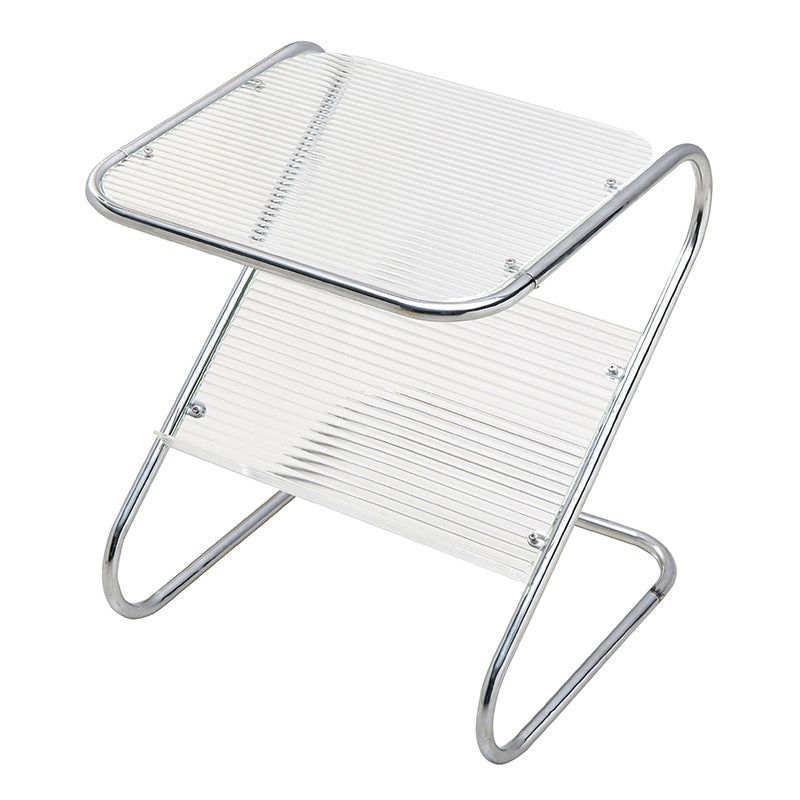 23.62" Tall Contemporary Style Side End Table Abstract Sofa Side Accent Table