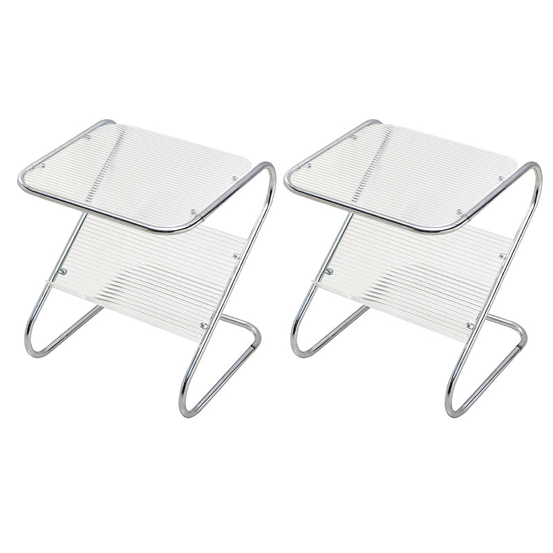 23.62" Tall Contemporary Style Side End Table Abstract Sofa Side Accent Table