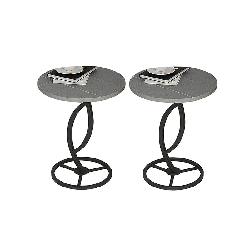 Round Pedestal End Table Minimalist Side End Table for Living Room