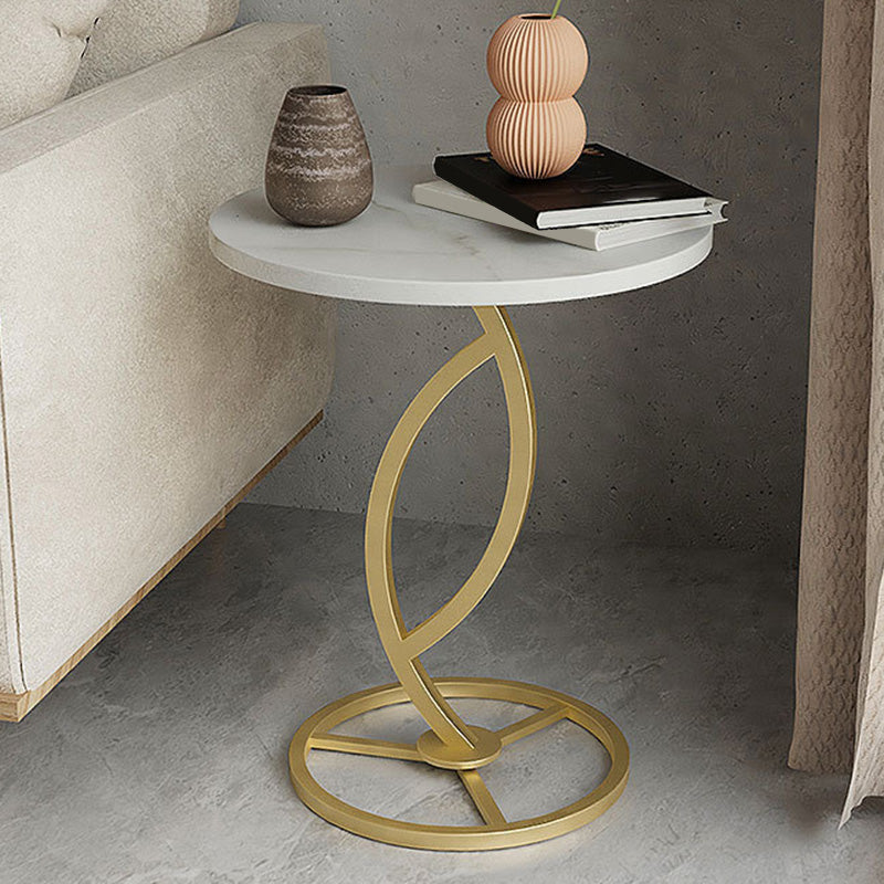 Round Pedestal End Table Minimalist Side End Table for Living Room