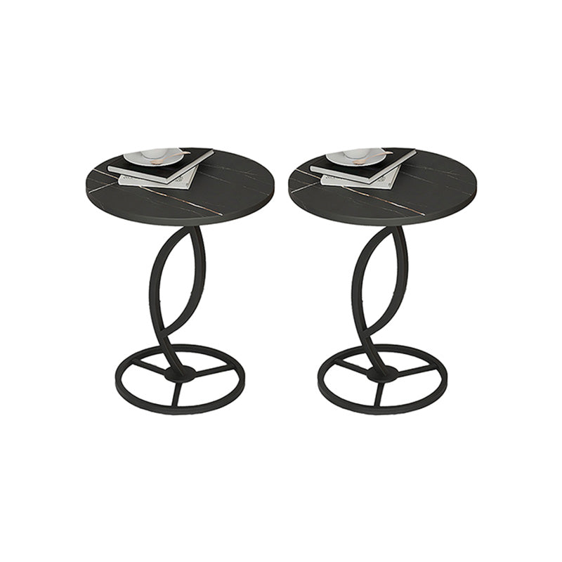Round Pedestal End Table Minimalist Side End Table for Living Room