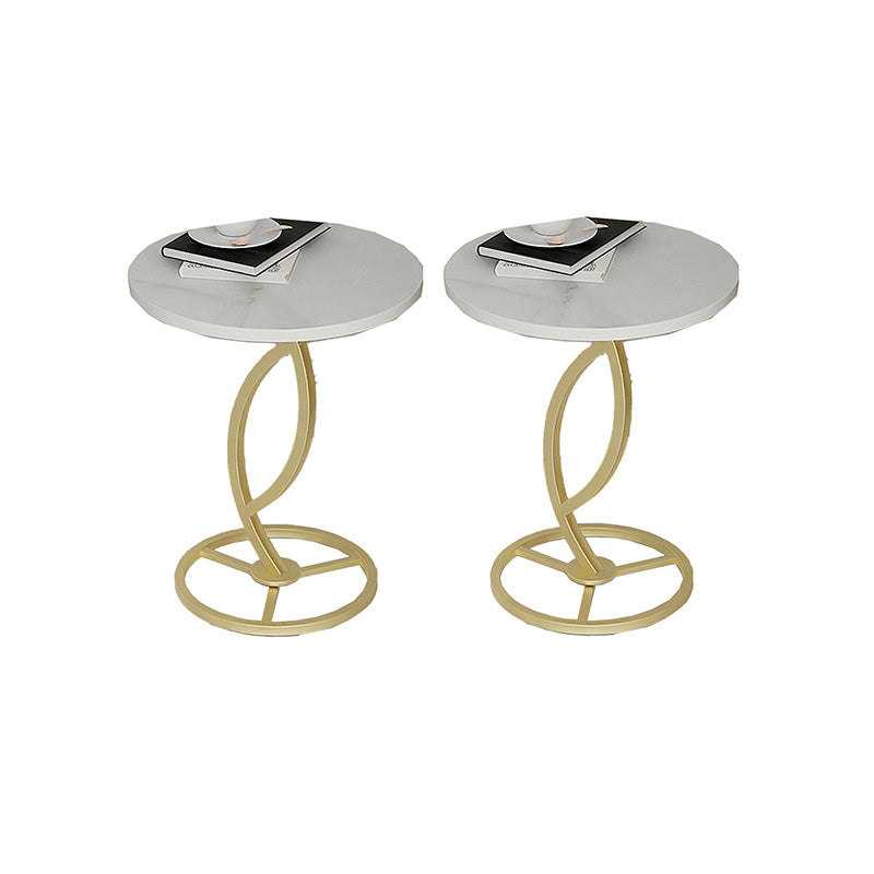 Round Pedestal End Table Minimalist Side End Table for Living Room