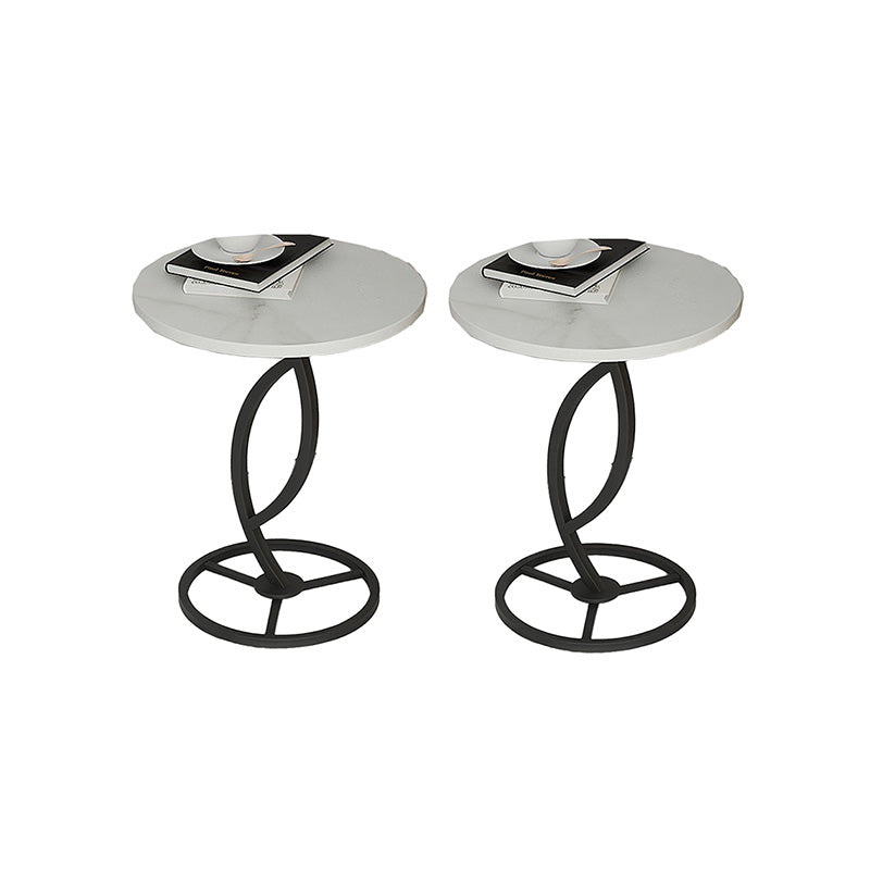 Round Pedestal End Table Minimalist Side End Table for Living Room