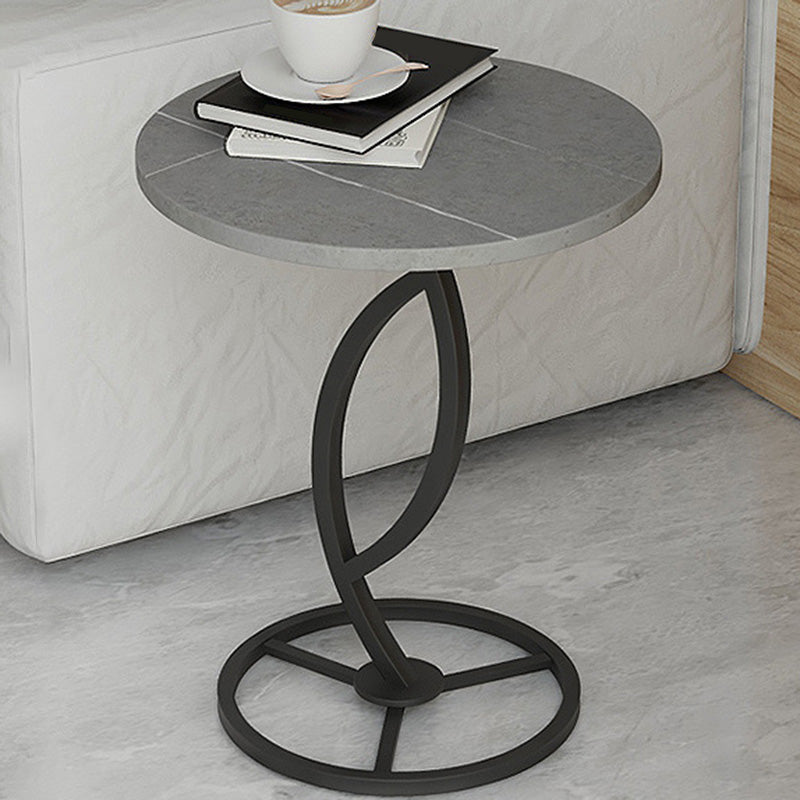 Round Pedestal End Table Minimalist Side End Table for Living Room