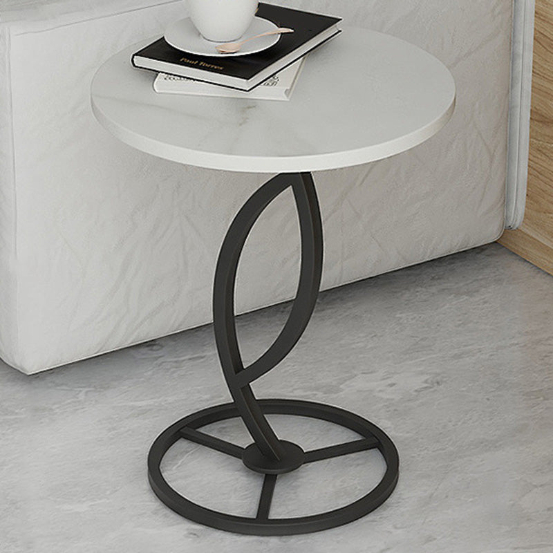 Round Pedestal End Table Minimalist Side End Table for Living Room