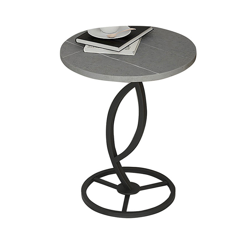 Round Pedestal End Table Minimalist Side End Table for Living Room