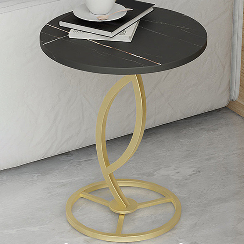 Round Pedestal End Table Minimalist Side End Table for Living Room