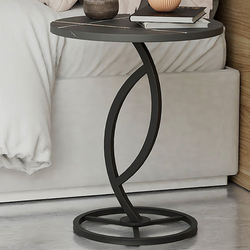 Round Pedestal End Table Minimalist Side End Table for Living Room