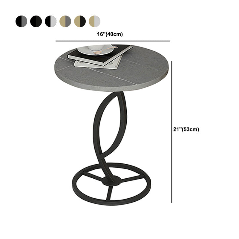 Round Pedestal End Table Minimalist Side End Table for Living Room