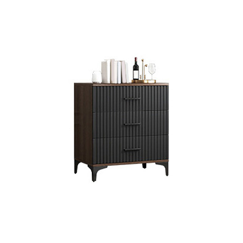 Contemporary Rectangle Accent Chest with Brown Top and Metal Legs