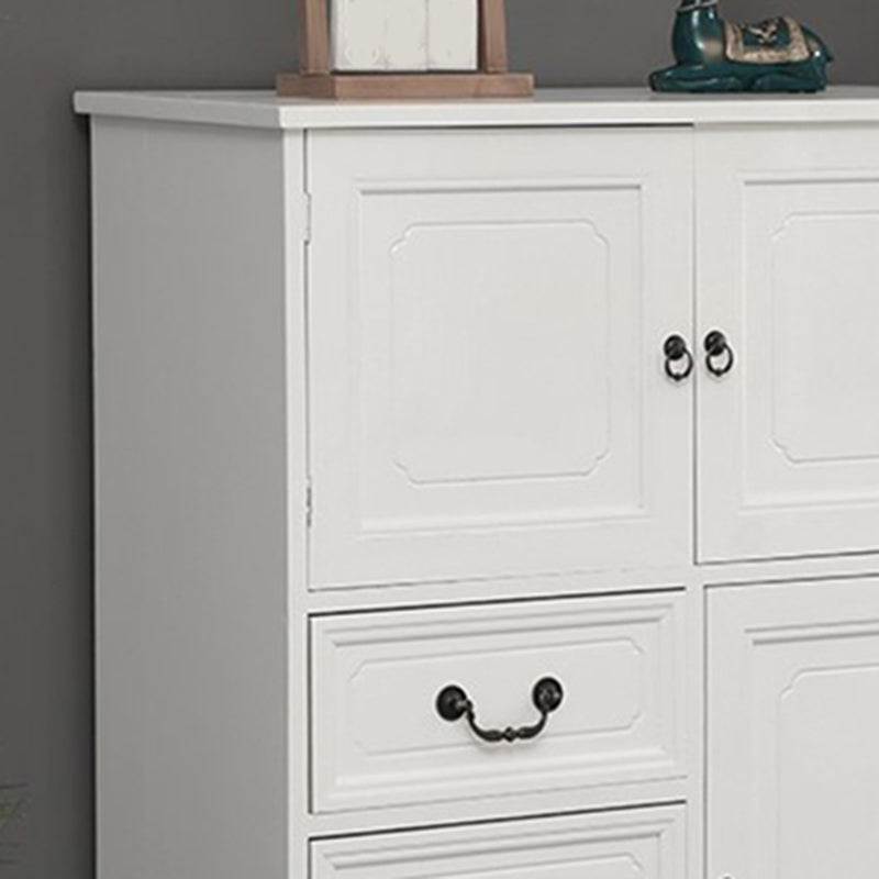 Industrial Square Accent Cabinet Antique Finish Cabinet With Doors