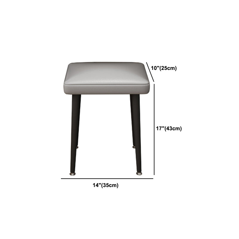Modern Glass Top Makeup Vanity Table in Gray with Storage Drawers
