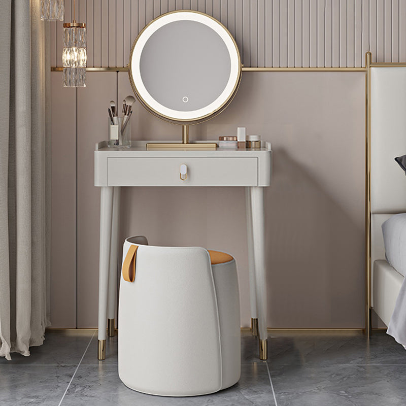 Contemporary Makeup Vanity Set Wood Dressing Table with Drawer