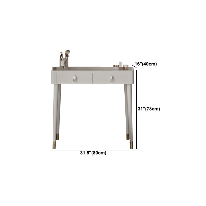Contemporary Makeup Vanity Set Wood Dressing Table with Drawer