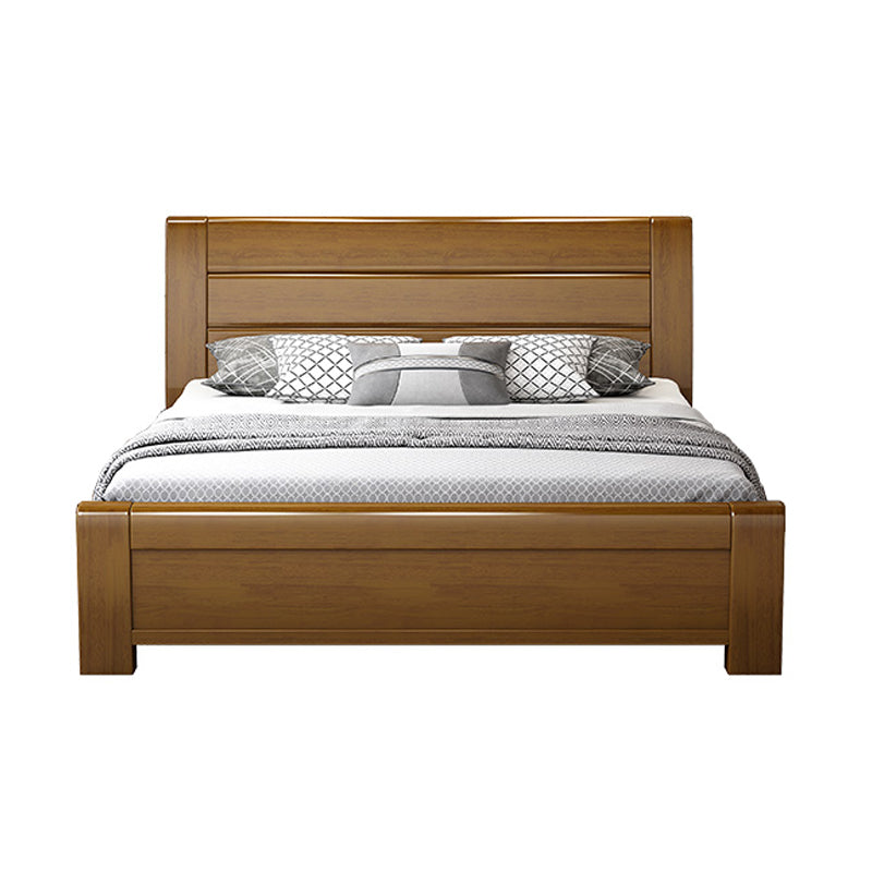 Traditional Pine Wood with Headboard Rectangular Panel Standard Bed