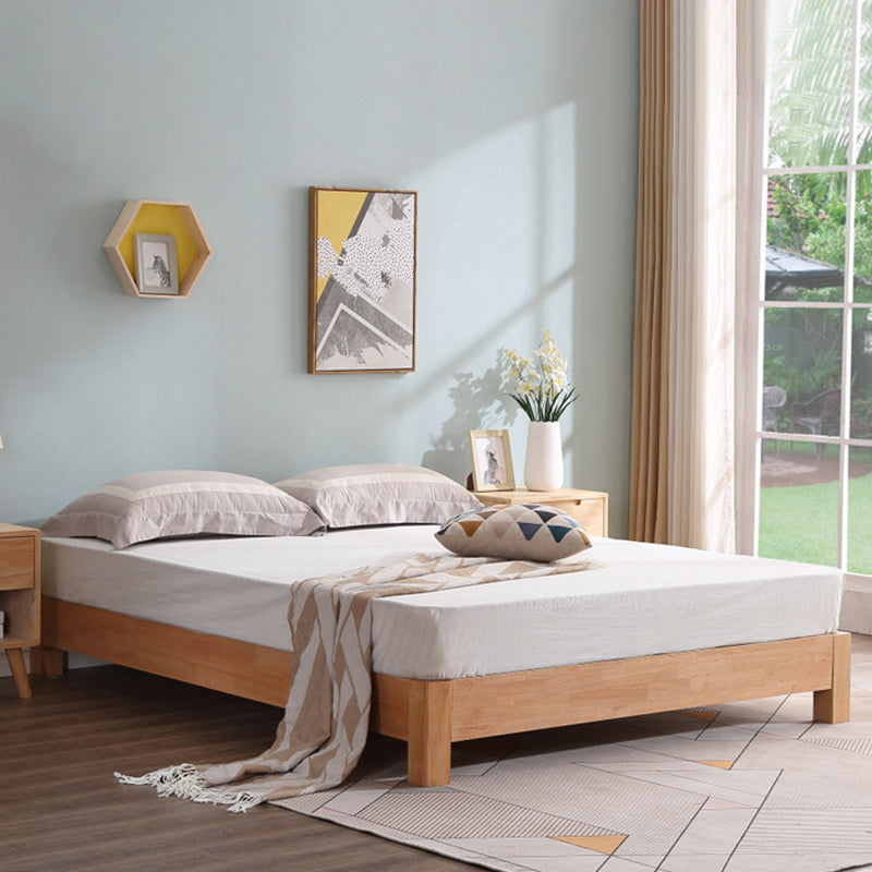 Contemporary Rubberwood With Custom Gold Legs Solid Color Standard Bed
