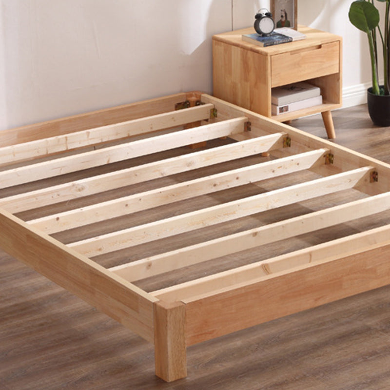 Contemporary Rubberwood With Custom Gold Legs Solid Color Standard Bed