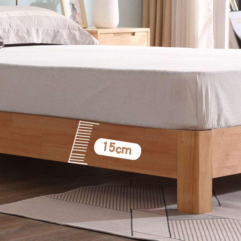 Contemporary Rubberwood With Custom Gold Legs Solid Color Standard Bed