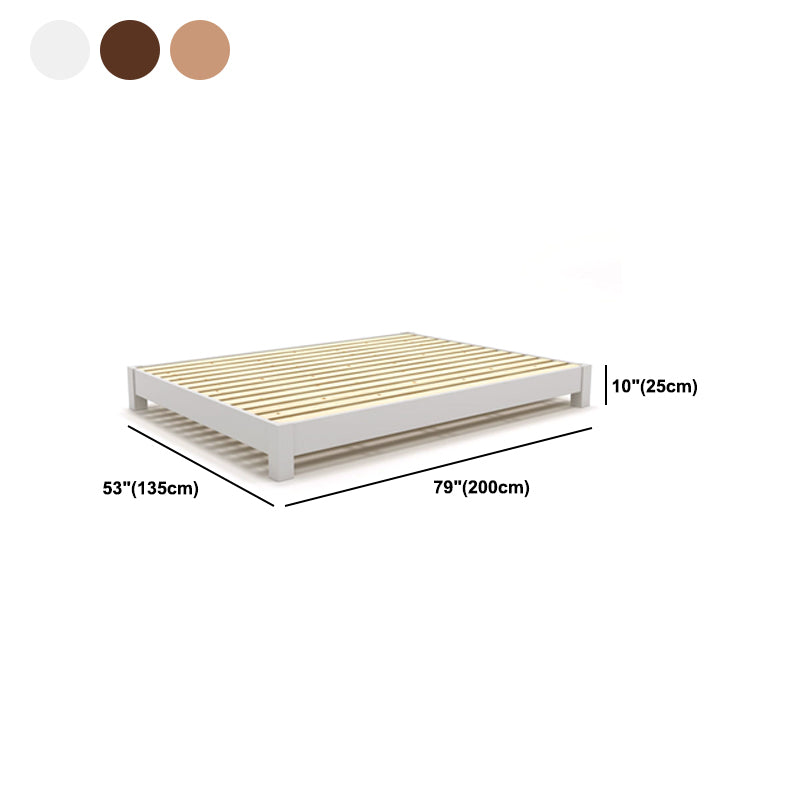 Contemporary Rubberwood With Custom Gold Legs Solid Color Standard Bed