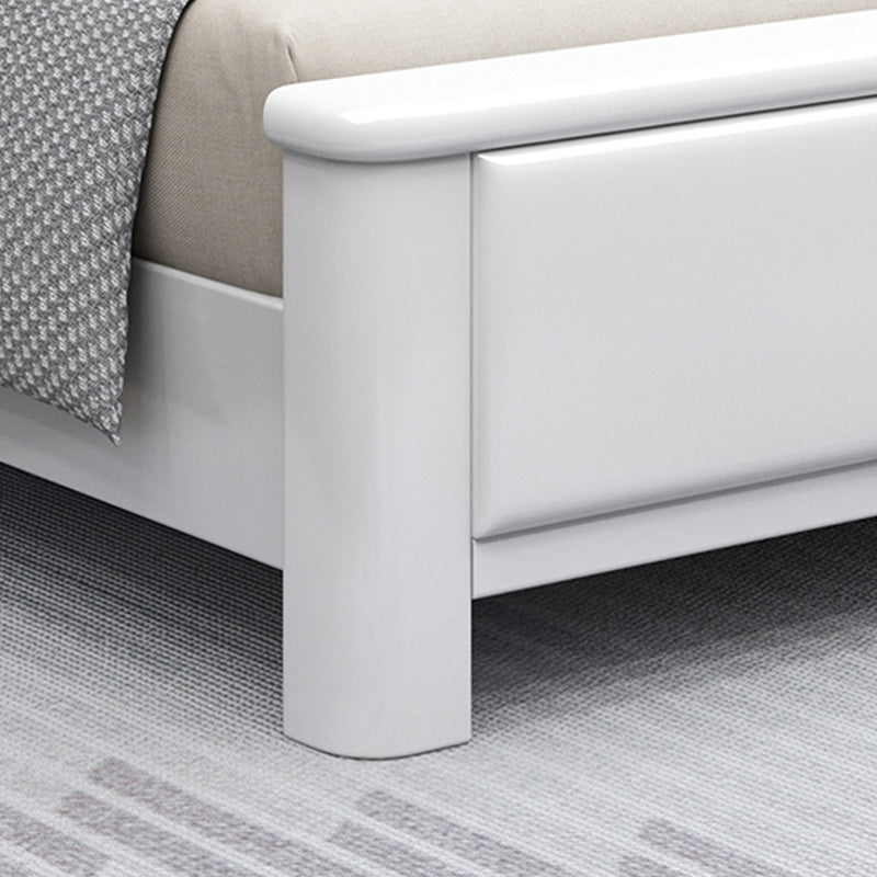Contemporary Solid Wood Mattress Included Rectangular Panel Standard Bed