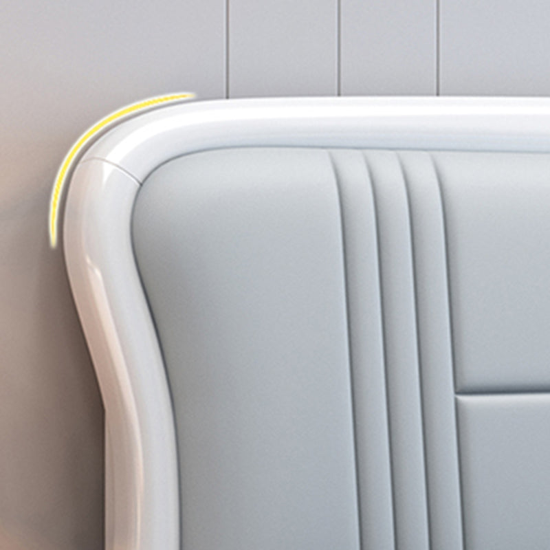 Contemporary Solid Wood Mattress Included Rectangular Panel Standard Bed