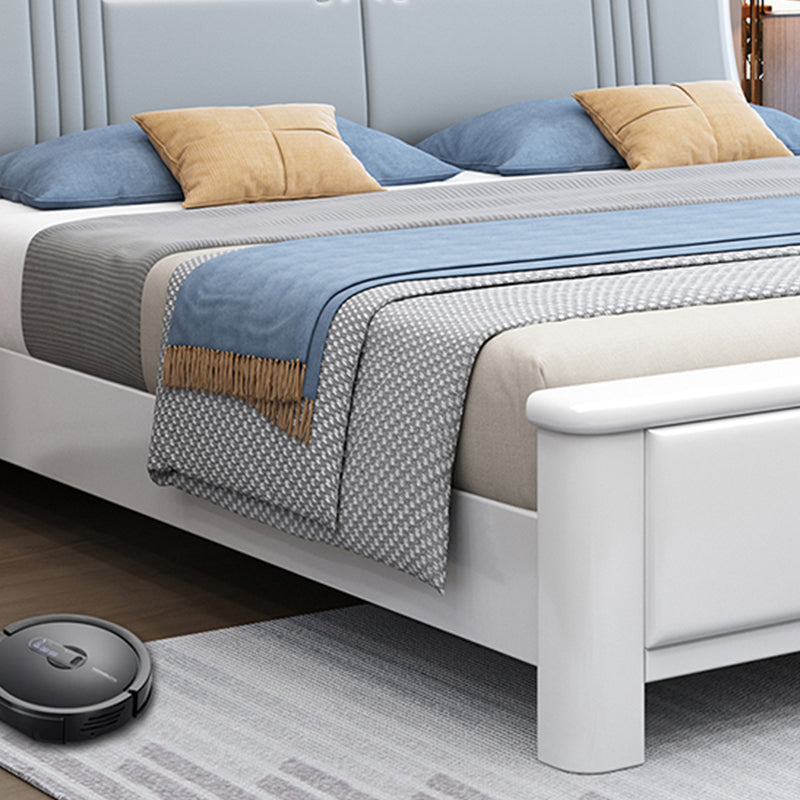 Contemporary Solid Wood Mattress Included Rectangular Panel Standard Bed