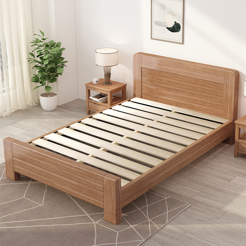 Scandinavian Walnut with Headboard Rectangular Panel Standard Bed