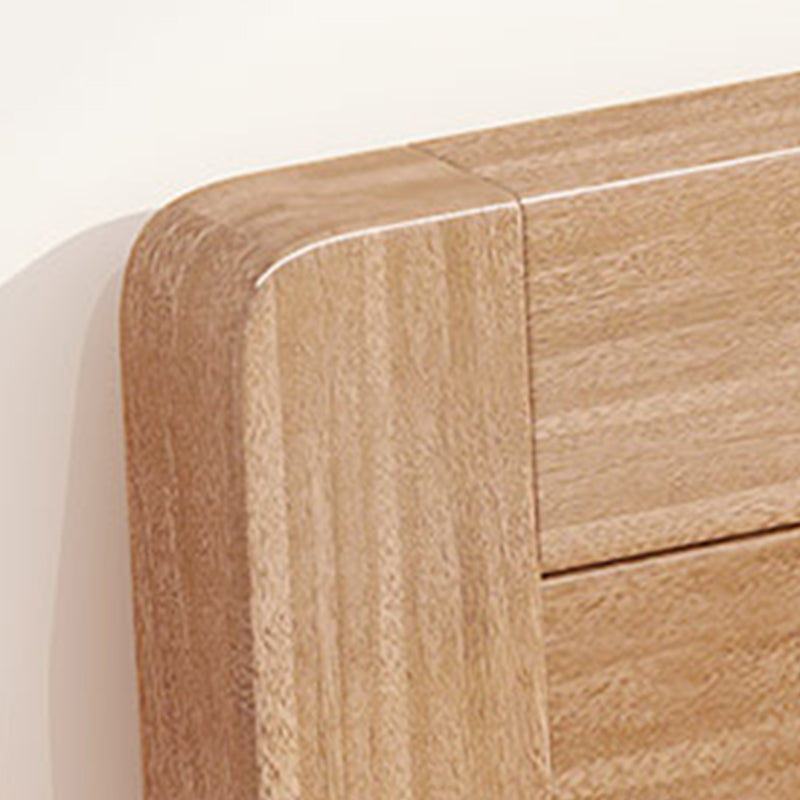 Scandinavian Walnut with Headboard Rectangular Panel Standard Bed