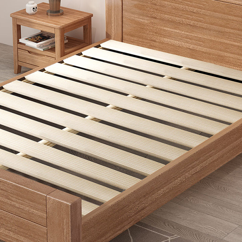 Scandinavian Walnut with Headboard Rectangular Panel Standard Bed