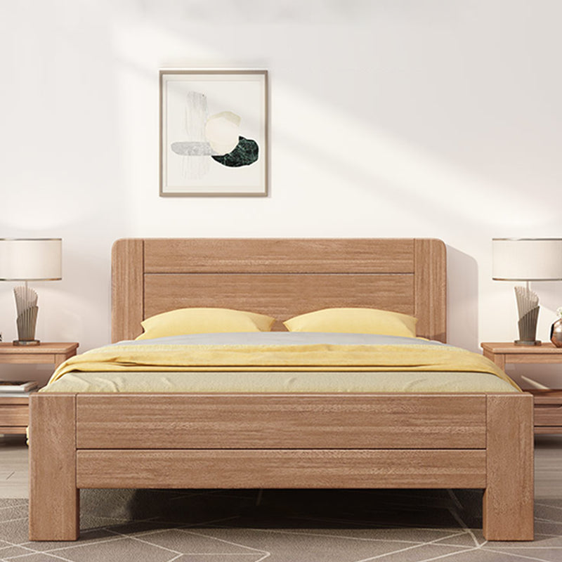 Scandinavian Walnut with Headboard Rectangular Panel Standard Bed
